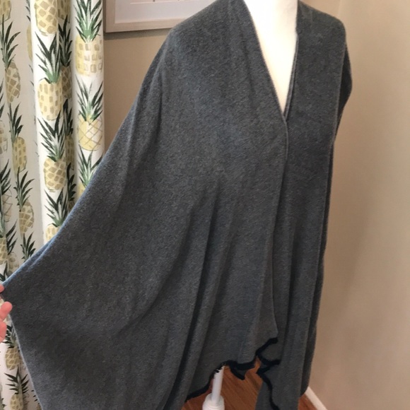 Luxe Wrap Cardi Sweater Charcoal Gray Luxe Layer - Picture 5 of 7